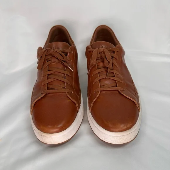 Kizik Vegas Sneakers Mens Size 15W Brown V Leather Lace Up Casual Comfort Shoes - Picture 6 of 8